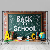 Aperturee - Aperturee Writing Back To School Blackboard Brick Backdrop